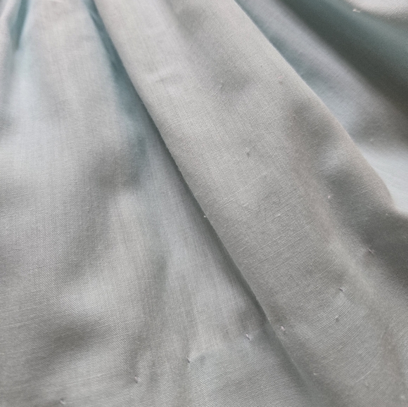 Vintage 1980s Polly Flinders pastel teal collared smocked dress - Picture 8 of 8